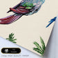 Poster cuadrado con dibujos de pájaros. Lámina Lorito parlanchín, ilustrada con dibujos de pajaros y periquitos.-Artwork-Nacnic-Nacnic Estudio SL