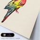 Poster cuadrado con dibujos de pájaros. Lámina Lorito que me dices, ilustrada con dibujos de pajaros y periquitos.-Artwork-Nacnic-Nacnic Estudio SL