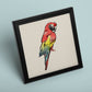 Poster cuadrado con dibujos de pájaros. Lámina Lorito que me dices, ilustrada con dibujos de pajaros y periquitos.-Artwork-Nacnic-Nacnic Estudio SL