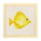 Poster cuadrado con dibujos de peces. Lámina Pez felicidad, ilustrada con dibujos de peces y animales del mar.-Artwork-Nacnic-20x20 cm-Marco Madera clara-Nacnic Estudio SL