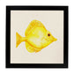 Poster cuadrado con dibujos de peces. Lámina Pez felicidad, ilustrada con dibujos de peces y animales del mar.-Artwork-Nacnic-20x20 cm-Marco Negro-Nacnic Estudio SL