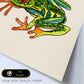Poster cuadrado con dibujos de ranas y tortugas. Lámina Ranita saltarina, ilustrada con dibujos de tortugas, ranas, y sapos.-Artwork-Nacnic-Nacnic Estudio SL