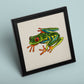 Poster cuadrado con dibujos de ranas y tortugas. Lámina Ranita saltarina, ilustrada con dibujos de tortugas, ranas, y sapos.-Artwork-Nacnic-Nacnic Estudio SL