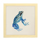 Poster cuadrado con dibujos de ranas y tortugas. Lámina Soy tu principe, ilustrada con dibujos de tortugas, ranas, y sapos.-Artwork-Nacnic-20x20 cm-Marco Madera clara-Nacnic Estudio SL