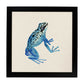 Poster cuadrado con dibujos de ranas y tortugas. Lámina Soy tu principe, ilustrada con dibujos de tortugas, ranas, y sapos.-Artwork-Nacnic-20x20 cm-Marco Negro-Nacnic Estudio SL