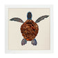 Poster cuadrado con dibujos de ranas y tortugas. Lámina Tortuguita, ilustrada con dibujos de tortugas, ranas, y sapos.-Artwork-Nacnic-20x20 cm-Marco Blanco-Nacnic Estudio SL