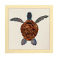 Poster cuadrado con dibujos de ranas y tortugas. Lámina Tortuguita, ilustrada con dibujos de tortugas, ranas, y sapos.-Artwork-Nacnic-25x25 cm-Marco Madera clara-Nacnic Estudio SL