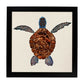 Poster cuadrado con dibujos de ranas y tortugas. Lámina Tortuguita, ilustrada con dibujos de tortugas, ranas, y sapos.-Artwork-Nacnic-25x25 cm-Marco Negro-Nacnic Estudio SL