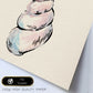 Poster cuadrado con dibujos del mar. Lámina Caracola de cristal, ilustrada con dibujos del mar y el océano.-Artwork-Nacnic-Nacnic Estudio SL
