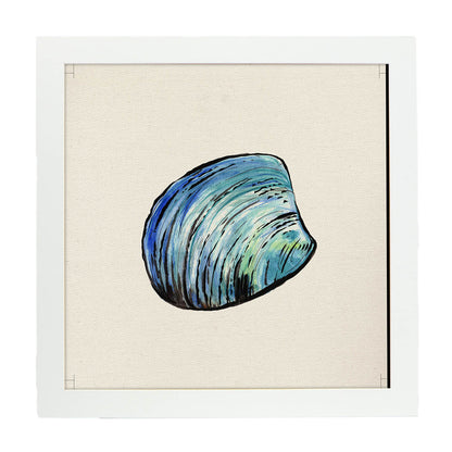 Poster cuadrado con dibujos del mar. Lámina Concha conchita, ilustrada con dibujos del mar y el océano.-Artwork-Nacnic-20x20 cm-Marco Blanco-Nacnic Estudio SL