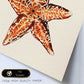Poster cuadrado con dibujos del mar. Lámina estrella de mar, ilustrada con dibujos del mar y el océano.-Artwork-Nacnic-Nacnic Estudio SL