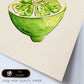 Poster cuadrado de Ácido cítrico. Lámina de frutas y verduras de forma cuadrada, ilustrada con dibujos a color.-Artwork-Nacnic-Nacnic Estudio SL