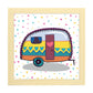 Poster cuadrado de caravanas. Lámina Caravana corazon-Artwork-Nacnic-20x20 cm-Marco Madera clara-Nacnic Estudio SL