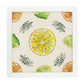 Poster cuadrado de Limón limonero. Lámina de frutas y verduras de forma cuadrada, ilustrada con dibujos a color.-Artwork-Nacnic-20x20 cm-Marco Blanco-Nacnic Estudio SL