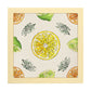 Poster cuadrado de Limón limonero. Lámina de frutas y verduras de forma cuadrada, ilustrada con dibujos a color.-Artwork-Nacnic-25x25 cm-Marco Madera clara-Nacnic Estudio SL