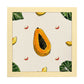 Poster cuadrado de Paciflura. Lámina de frutas y verduras de forma cuadrada, ilustrada con dibujos a color.-Artwork-Nacnic-20x20 cm-Marco Madera clara-Nacnic Estudio SL