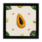 Poster cuadrado de Paciflura. Lámina de frutas y verduras de forma cuadrada, ilustrada con dibujos a color.-Artwork-Nacnic-25x25 cm-Marco Negro-Nacnic Estudio SL