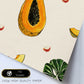Poster cuadrado de Paciflura. Lámina de frutas y verduras de forma cuadrada, ilustrada con dibujos a color.-Artwork-Nacnic-Nacnic Estudio SL