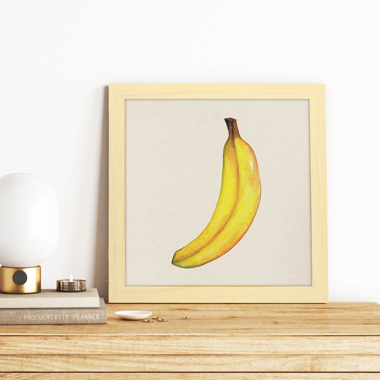 Poster cuadrado de Sabor canario. Lámina de frutas y verduras de forma cuadrada, ilustrada con dibujos a color.-Artwork-Nacnic-Nacnic Estudio SL