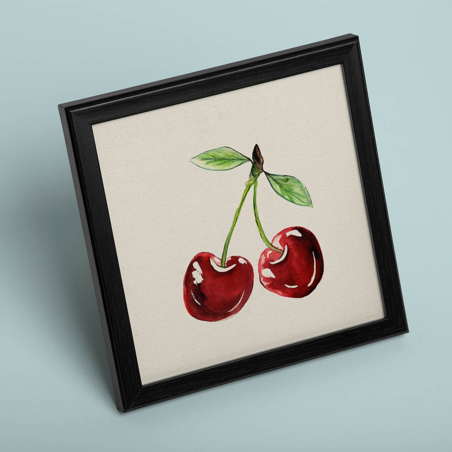 Poster cuadrado de Sabor de amor. Lámina de frutas y verduras de forma cuadrada, ilustrada con dibujos a color.-Artwork-Nacnic-Nacnic Estudio SL