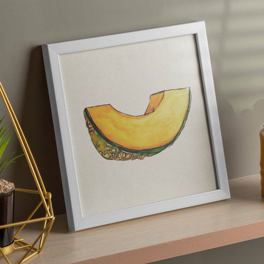 Poster cuadrado de Sabor natural. Lámina de frutas y verduras de forma cuadrada, ilustrada con dibujos a color.-Artwork-Nacnic-Nacnic Estudio SL