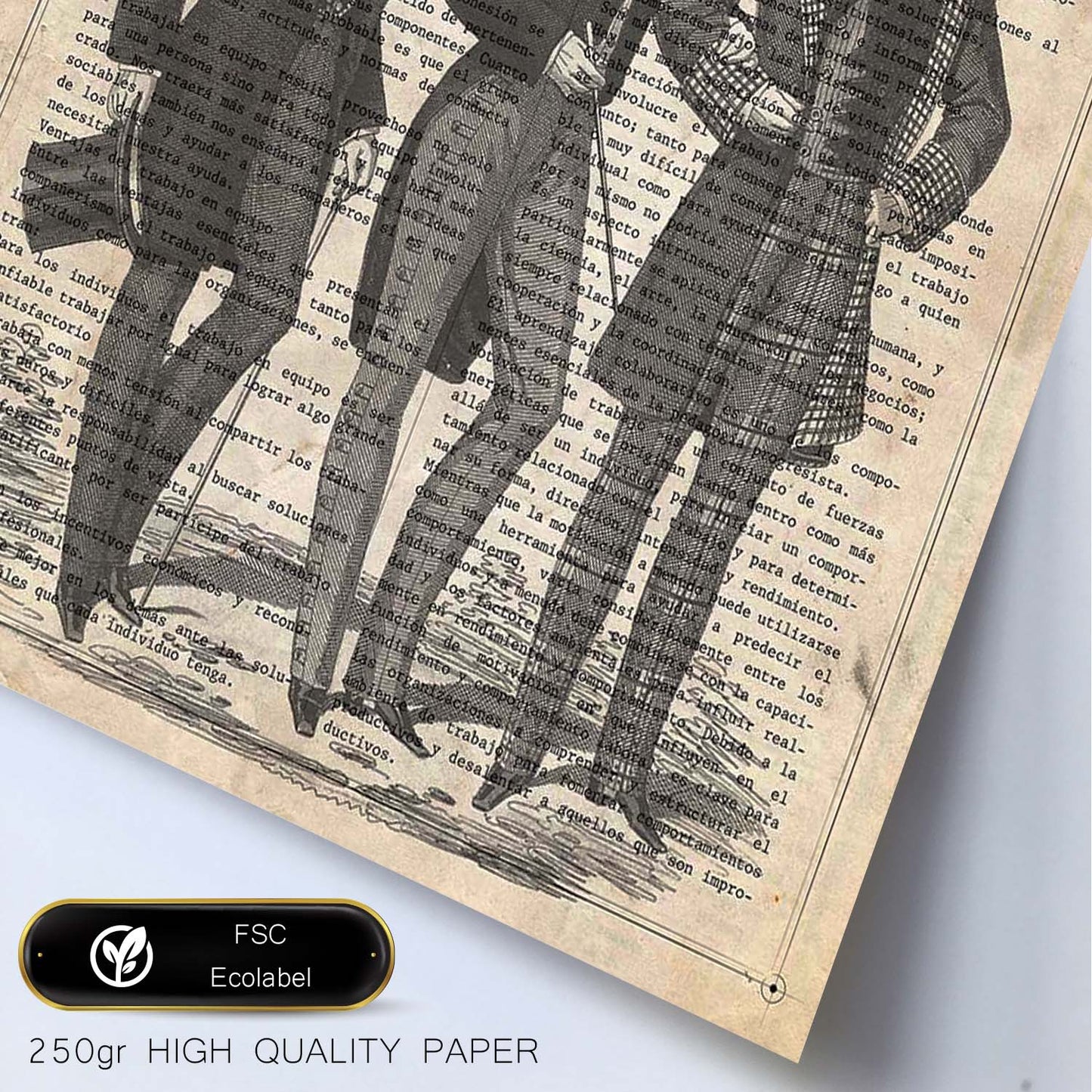 Poster de 3 hombres y una paloma.Láminas vintage. Posters con diseño vintage y definiciones.-Artwork-Nacnic-Nacnic Estudio SL