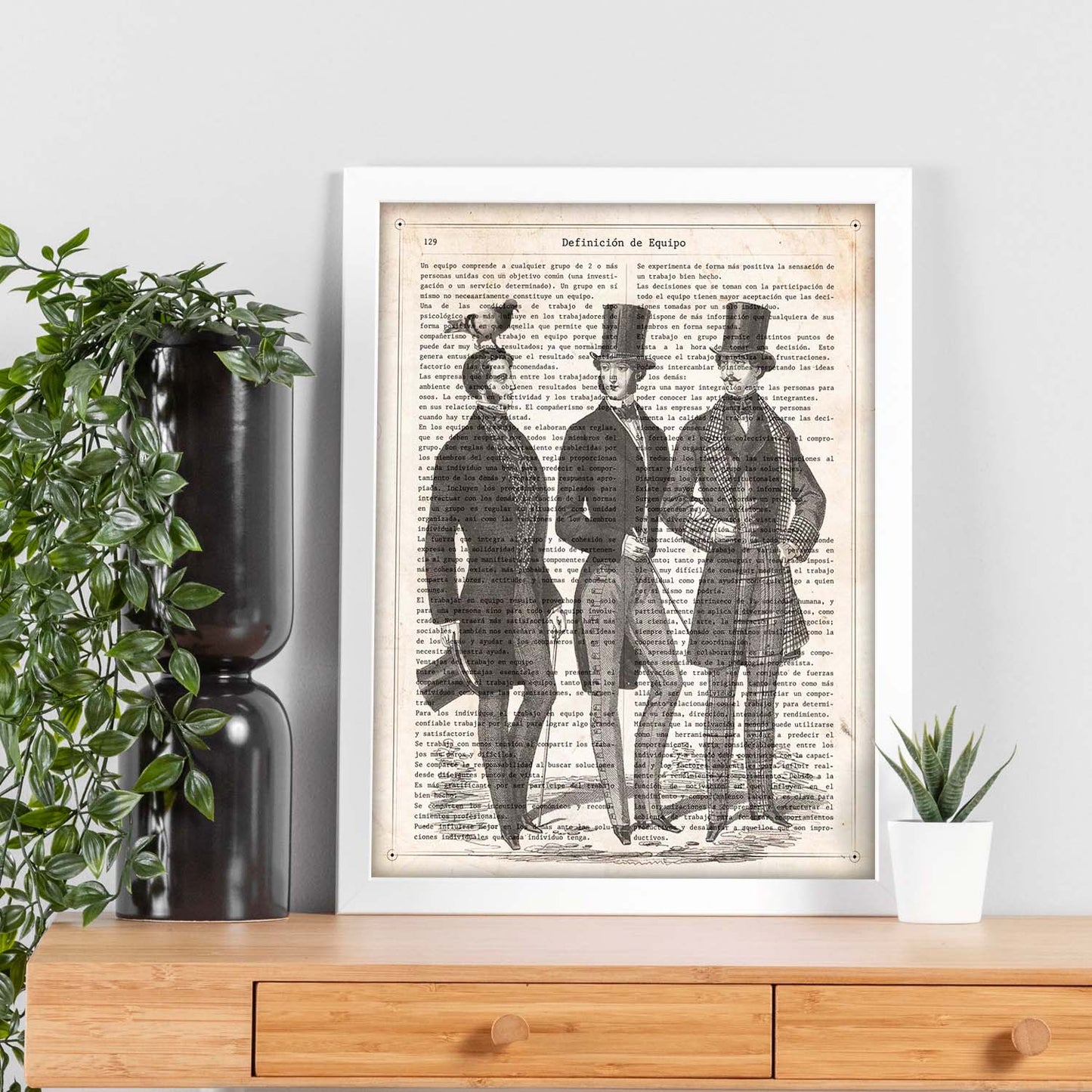 Poster de 3 hombres y una paloma.Láminas vintage. Posters con diseño vintage y definiciones.-Artwork-Nacnic-Nacnic Estudio SL