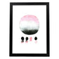 Poster de Abstracto rosa negro circular. Lámina colorida con diseño nórdico.-Artwork-Nacnic-A3-Marco Negro-Nacnic Estudio SL