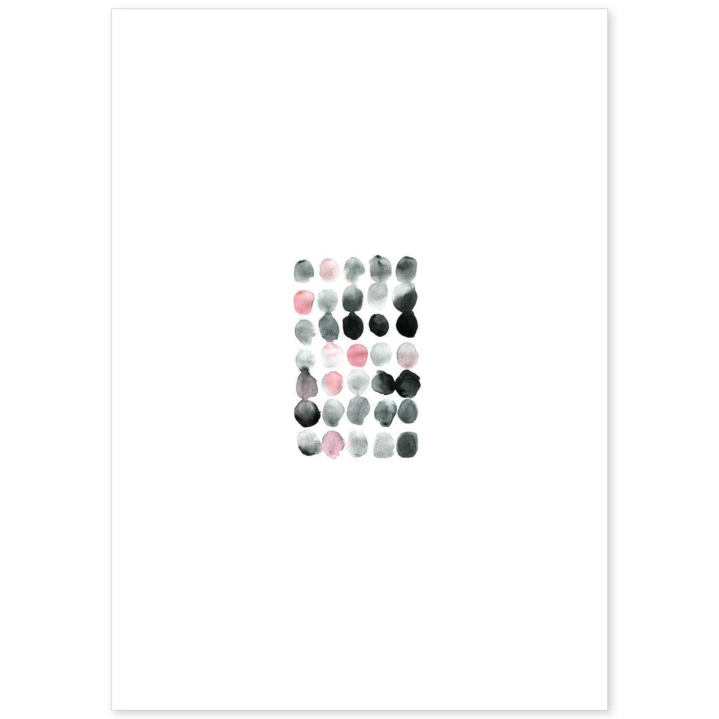 Poster de Abstracto rosa negro circulos. Lámina colorida con diseño nórdico.-Artwork-Nacnic-A4-Sin marco-Nacnic Estudio SL
