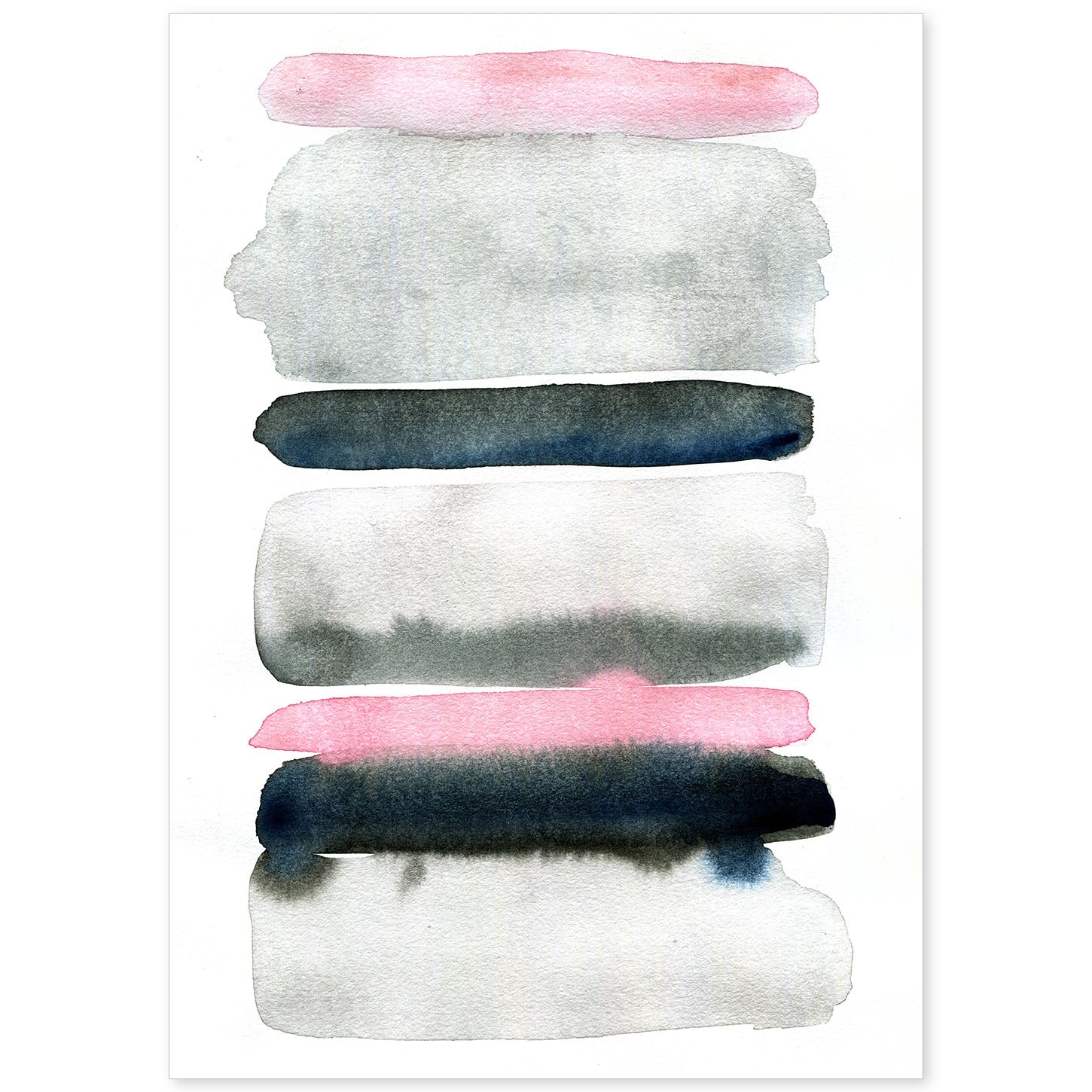 Poster de Abstracto rosa negro lineas. Lámina colorida con diseño nórdico.-Artwork-Nacnic-A4-Sin marco-Nacnic Estudio SL