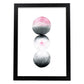 Poster de Abstracto rosa negro lunas. Lámina colorida con diseño nórdico.-Artwork-Nacnic-A3-Marco Negro-Nacnic Estudio SL