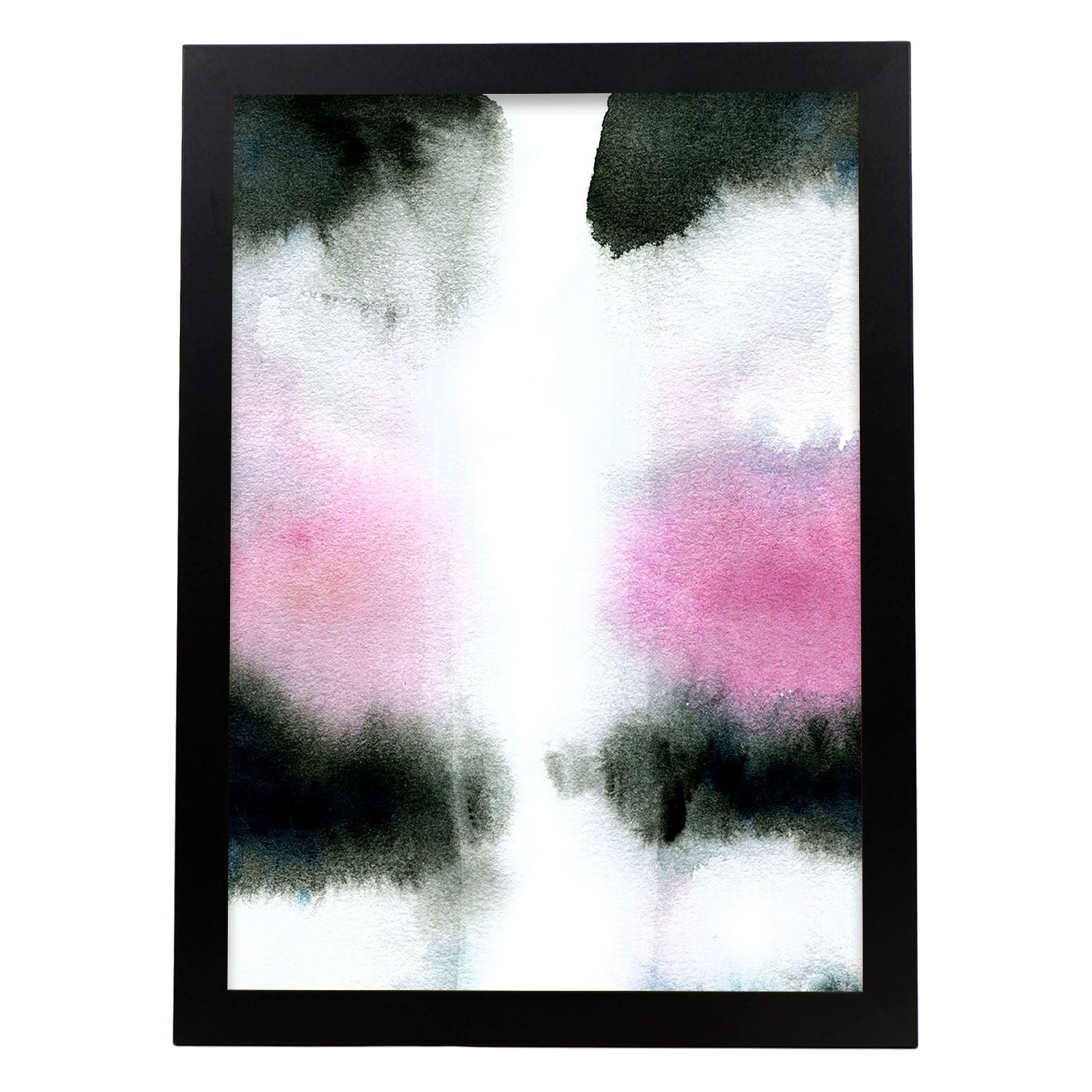 Poster de Abstracto rosa negro mancha. Lámina colorida con diseño nórdico.-Artwork-Nacnic-A3-Marco Negro-Nacnic Estudio SL