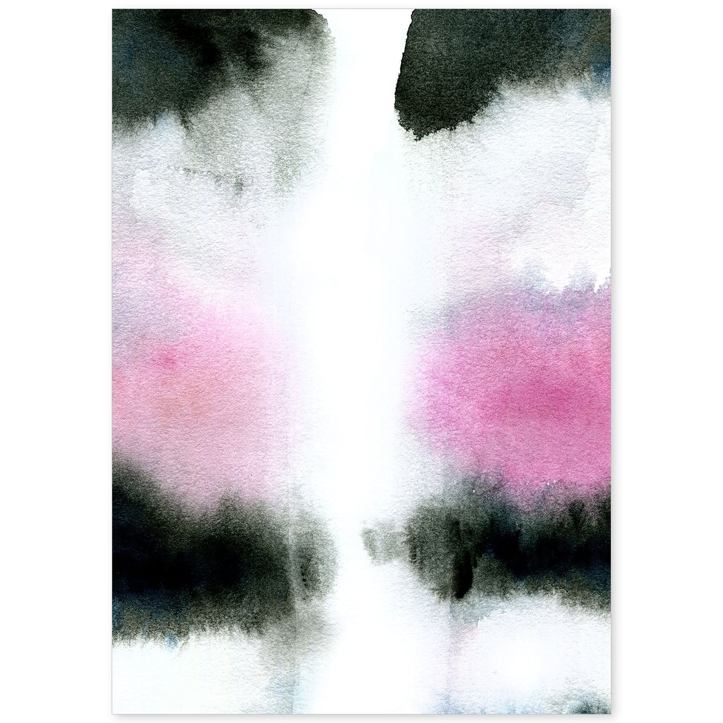 Poster de Abstracto rosa negro mancha. Lámina colorida con diseño nórdico.-Artwork-Nacnic-A4-Sin marco-Nacnic Estudio SL
