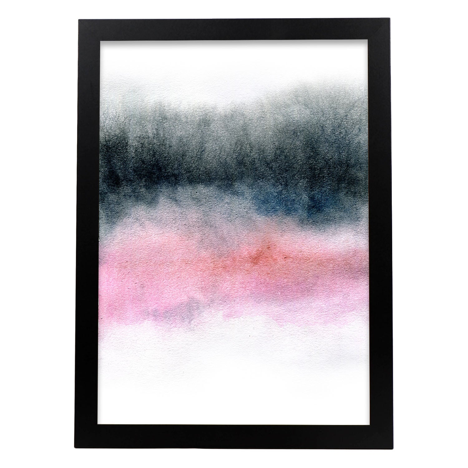 Poster de Abstracto rosa negro morado. Lámina colorida con diseño nórdico.-Artwork-Nacnic-A3-Marco Negro-Nacnic Estudio SL