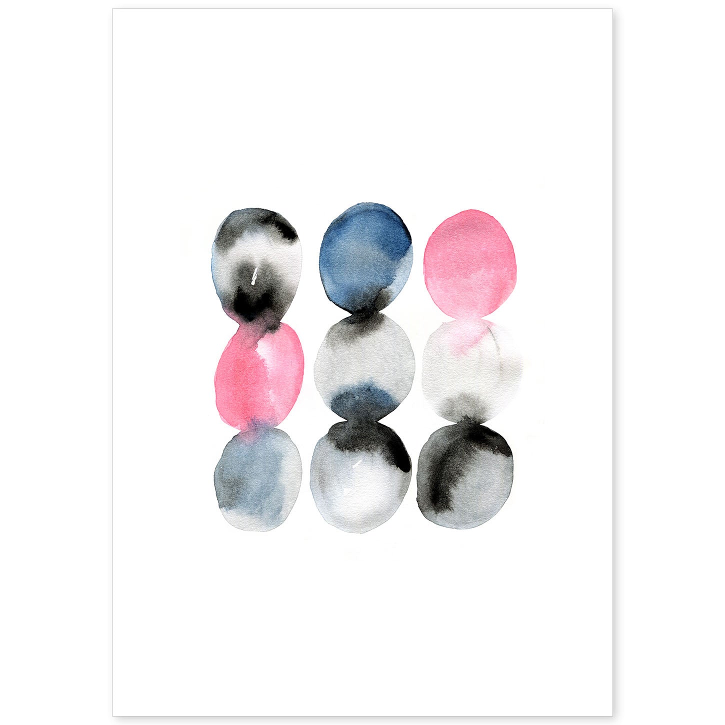 Poster de Abstracto rosa negro nueve. Lámina colorida con diseño nórdico.-Artwork-Nacnic-A4-Sin marco-Nacnic Estudio SL