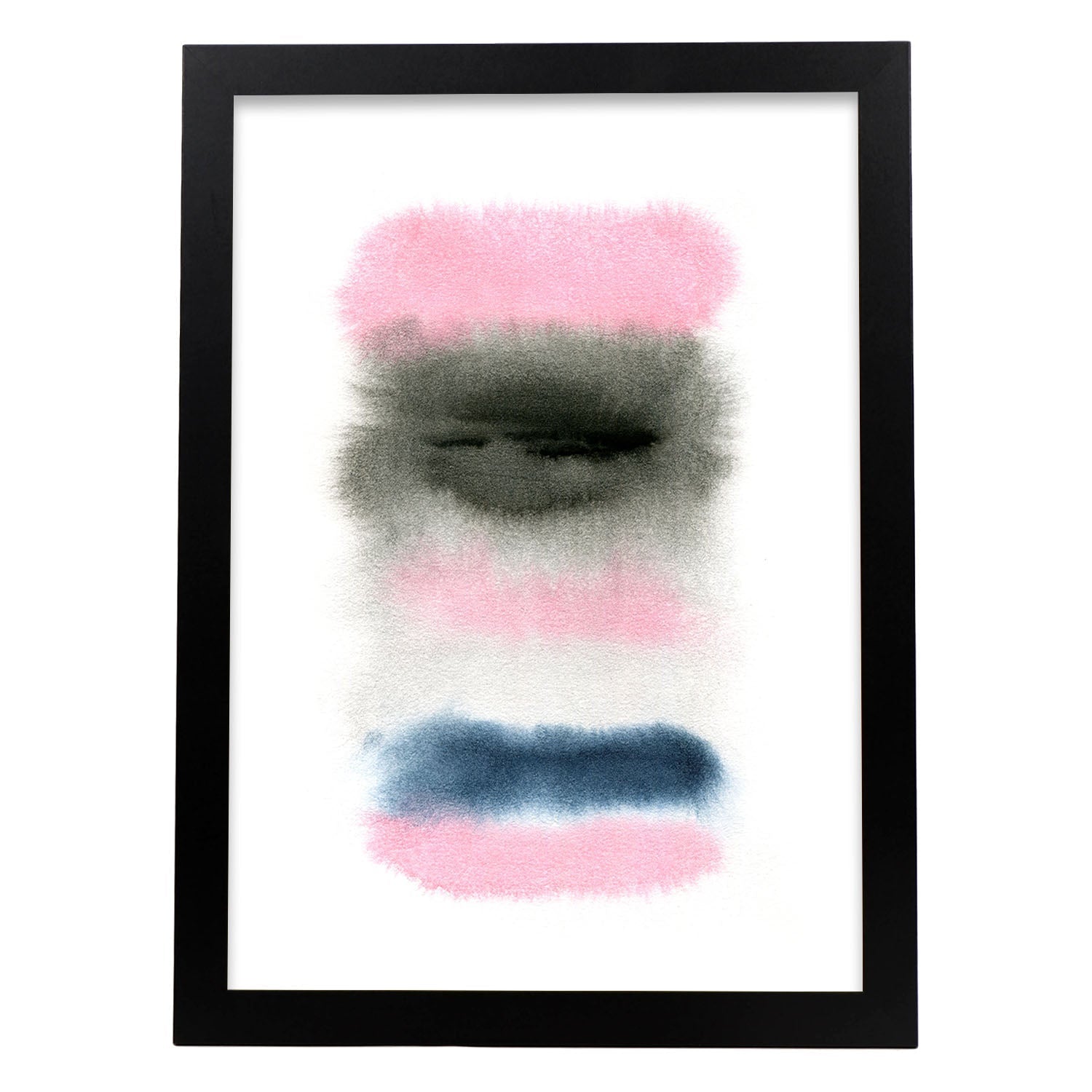 Poster de Abstracto rosa negro. Lámina colorida con diseño nórdico.-Artwork-Nacnic-A3-Marco Negro-Nacnic Estudio SL