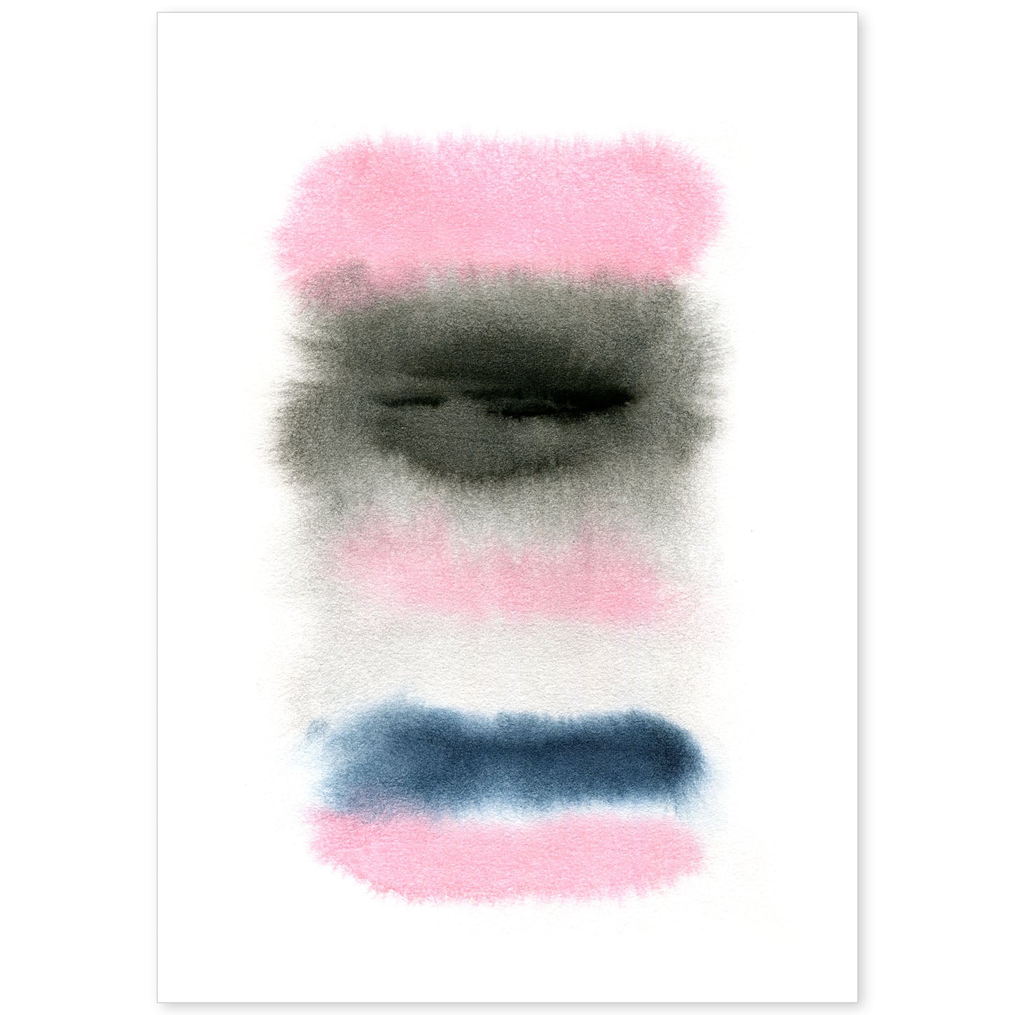 Poster de Abstracto rosa negro. Lámina colorida con diseño nórdico.-Artwork-Nacnic-A4-Sin marco-Nacnic Estudio SL
