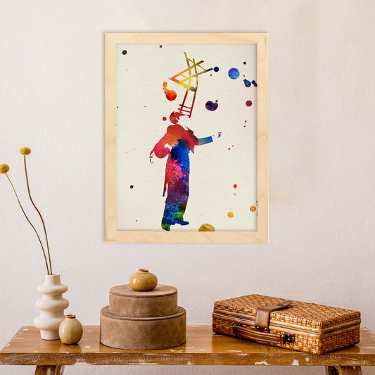 Poster de Acrobata con diseño acuarela. Mix de láminas con estilo acuarela-Artwork-Nacnic-Nacnic Estudio SL