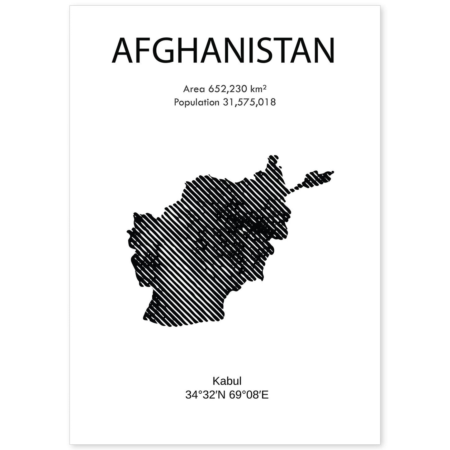 Poster de Afganistán. Láminas de paises y continentes del mundo.-Artwork-Nacnic-A4-Sin marco-Nacnic Estudio SL