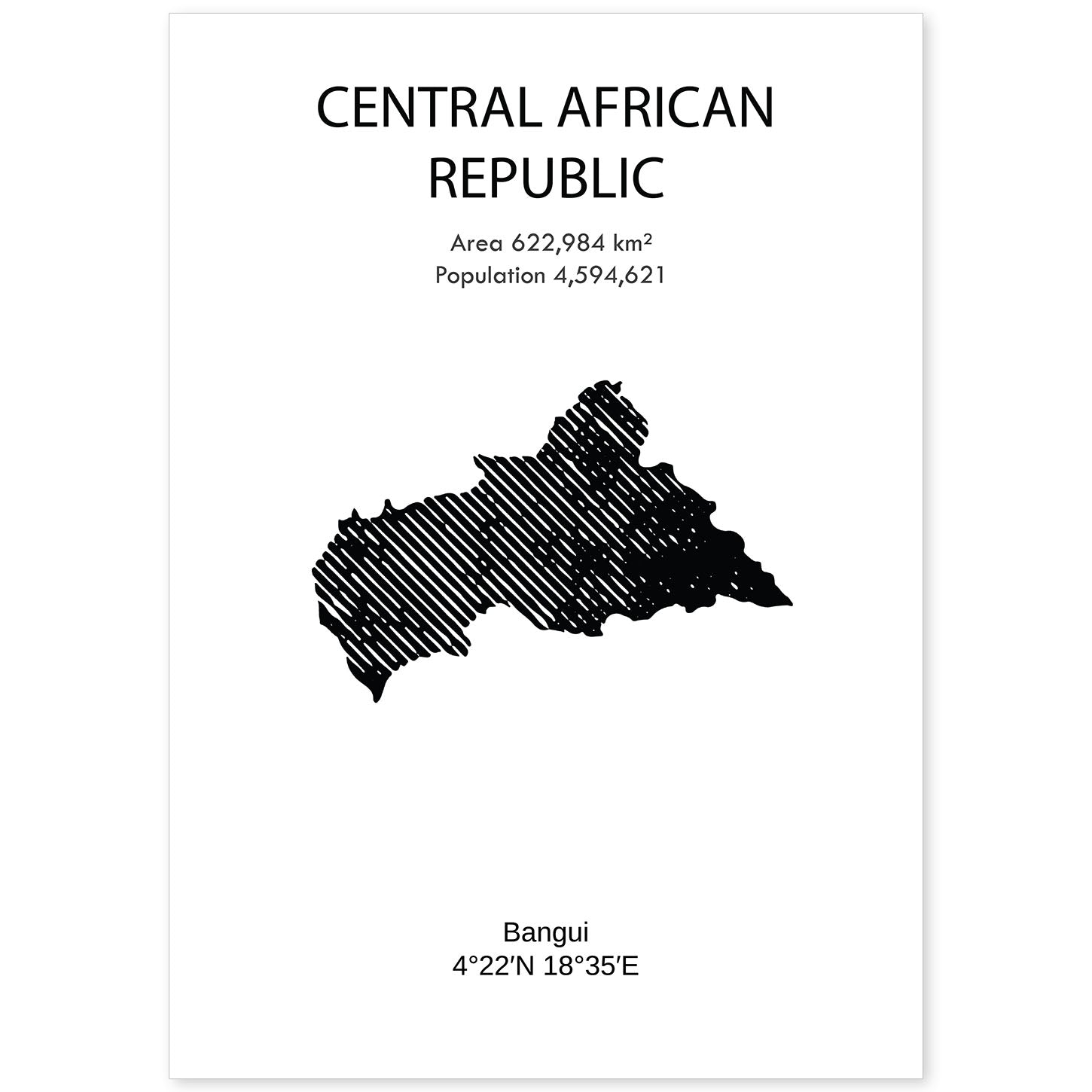 Poster de Africa central. Láminas de paises y continentes del mundo.-Artwork-Nacnic-A4-Sin marco-Nacnic Estudio SL