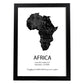 Poster de Africa. Láminas de paises y continentes del mundo.-Artwork-Nacnic-A4-Marco Negro-Nacnic Estudio SL