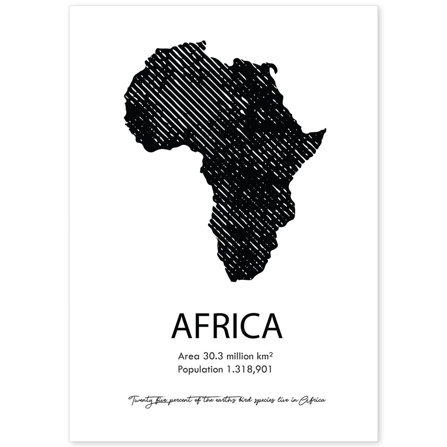 Poster de Africa. Láminas de paises y continentes del mundo.-Artwork-Nacnic-A4-Sin marco-Nacnic Estudio SL