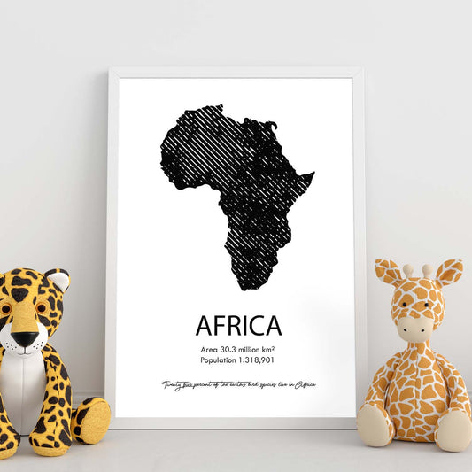 Poster de Africa. Láminas de paises y continentes del mundo.-Artwork-Nacnic-Nacnic Estudio SL