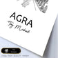 Poster de Agra - Taj Mahal. Láminas con monumentos de ciudades.-Artwork-Nacnic-Nacnic Estudio SL