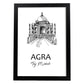 Poster de Agra - Taj Mahal. Láminas con monumentos de ciudades.-Artwork-Nacnic-A3-Marco Negro-Nacnic Estudio SL