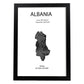 Poster de Albania. Láminas de paises y continentes del mundo.-Artwork-Nacnic-A4-Marco Negro-Nacnic Estudio SL