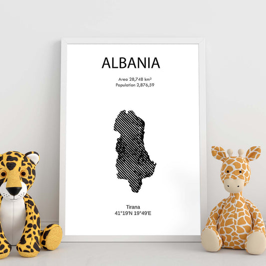 Poster de Albania. Láminas de paises y continentes del mundo.-Artwork-Nacnic-Nacnic Estudio SL
