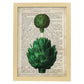 Poster de Alcachofas. Láminas de frutas y verduras con definiciones. Ilustraciones de alimentacion vegetariana.-Artwork-Nacnic-A4-Marco Madera clara-Nacnic Estudio SL