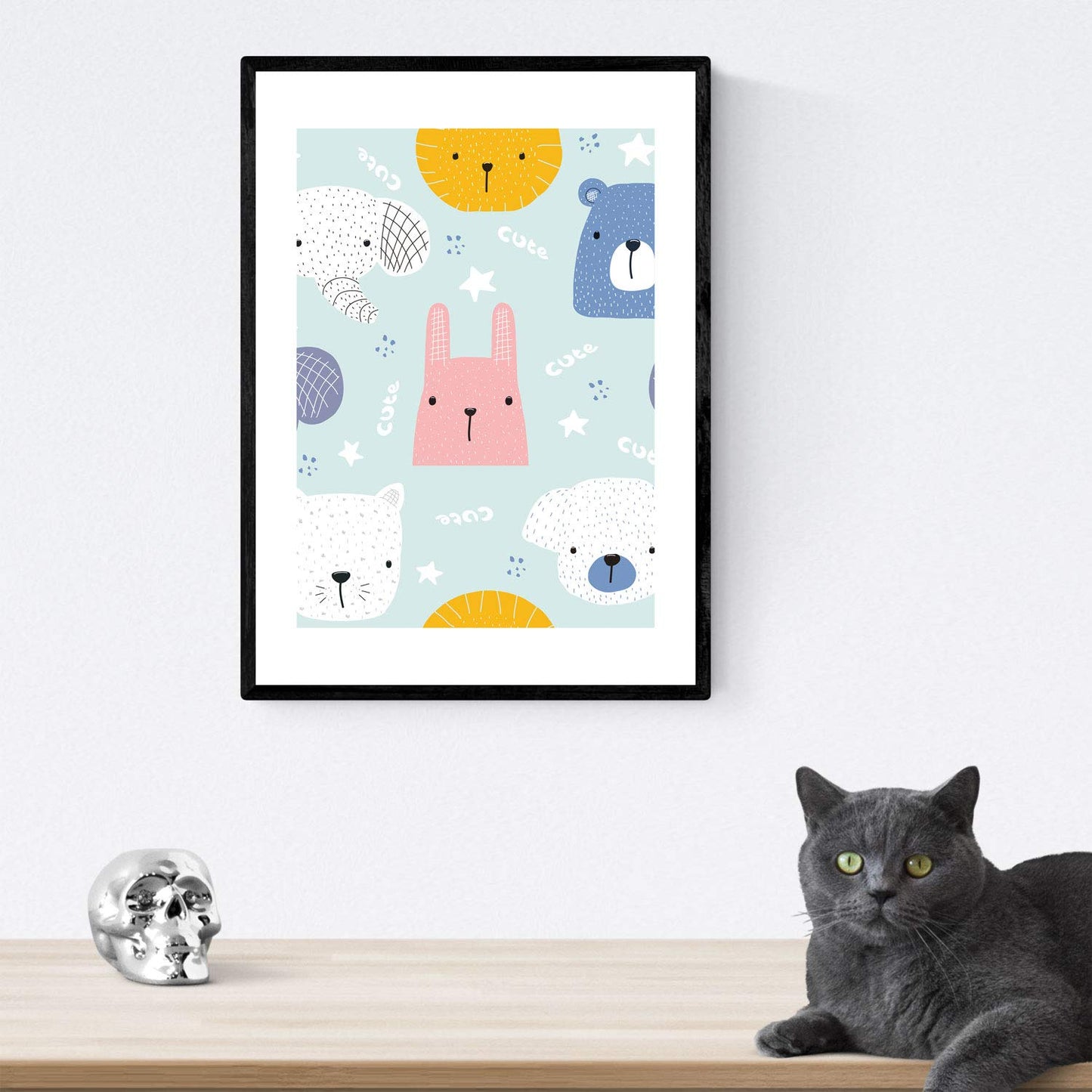 Poster de Animales bebe. Lámina de animales para niños.-Artwork-Nacnic-Nacnic Estudio SL