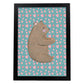 Poster de animales con fondos coloridos. Lámina Osito bebe, con ilustraciones de animales.-Artwork-Nacnic-A3-Marco Negro-Nacnic Estudio SL